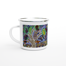 Load image into Gallery viewer, Campfire Enamel Mug : Drai Sisin by Rhonda Duncan