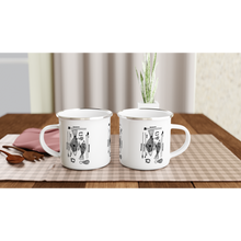 Load image into Gallery viewer, Campfire Enamel Mug (Black) : Hunter By Richard Collins