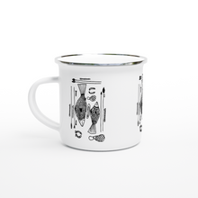 Load image into Gallery viewer, Campfire Enamel Mug (Black) : Hunter By Richard Collins