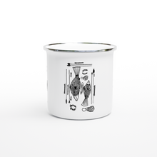 Load image into Gallery viewer, Campfire Enamel Mug (Black) : Hunter By Richard Collins