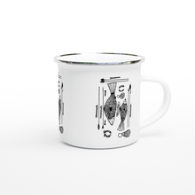 Load image into Gallery viewer, Campfire Enamel Mug (Black) : Hunter By Richard Collins
