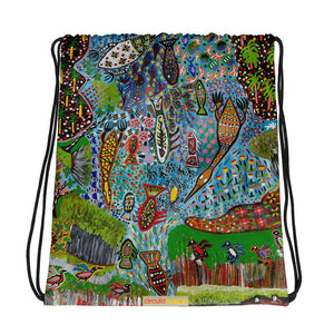 Drawstring bag : Wet Sisin by Rhonda Duncan