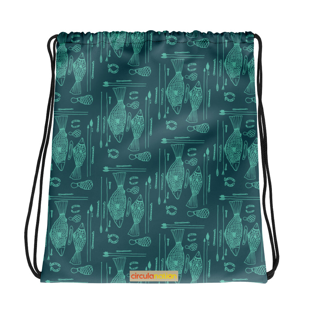 Drawstring bag (Turquoise) : Hunter by Richard Collins