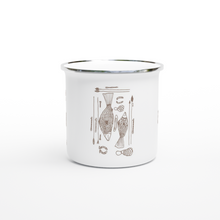 Load image into Gallery viewer, Campfire Enamel Mug (Brown): Hunter By Richard Collins
