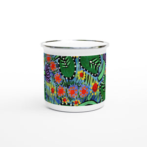 Campfire Enamel Mug : Billabong Flowers by Rhonda Duncan