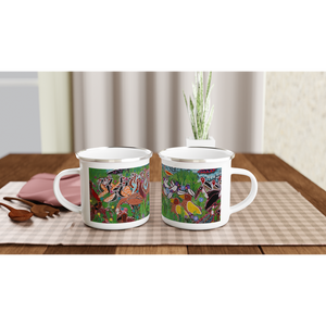 Campfire Enamel Mug : Bardbardmob by Margaret Duncan