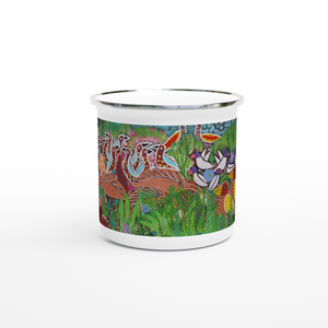 Campfire Enamel Mug : Bardbardmob by Margaret Duncan