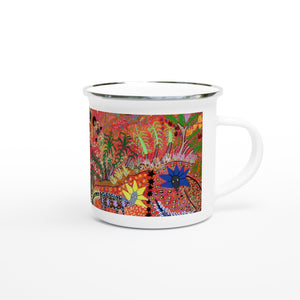 Campfire Enamel Mug : Old People on Country by Rhonda Duncan