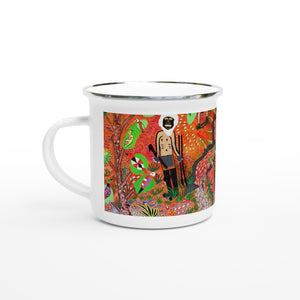 Campfire Enamel Mug : Old People on Country by Rhonda Duncan