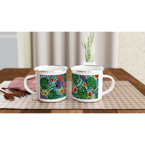 Campfire Enamel Mug : Billabong Flowers by Rhonda Duncan