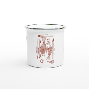 Campfire Enamel Mug (Red Dust): Hunter By Richard Collins