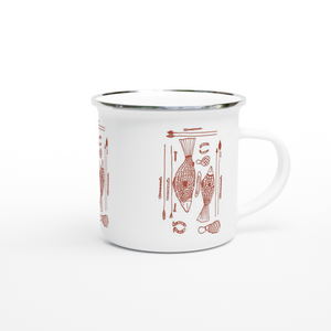 Campfire Enamel Mug (Red Dust): Hunter By Richard Collins