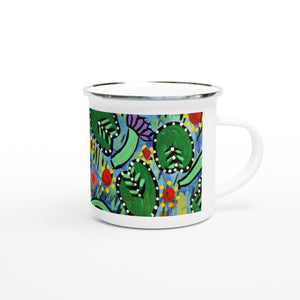 Campfire Enamel Mug : Billabong Flowers by Rhonda Duncan