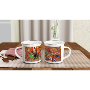 Campfire Enamel Mug : Old People on Country by Rhonda Duncan