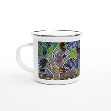 Load image into Gallery viewer, Campfire Enamel Mug : Drai Sisin by Rhonda Duncan
