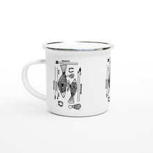 Load image into Gallery viewer, Campfire Enamel Mug (Black) : Hunter By Richard Collins
