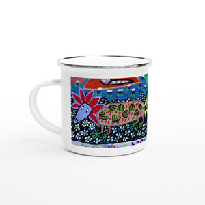 Campfire Enamel Mug : Lizzard by Rhonda Duncan