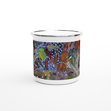 Load image into Gallery viewer, Campfire Enamel Mug : Drai Sisin by Rhonda Duncan
