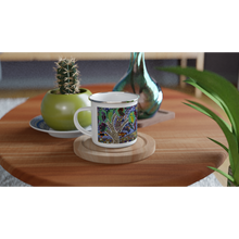 Load image into Gallery viewer, Campfire Enamel Mug : Drai Sisin by Rhonda Duncan
