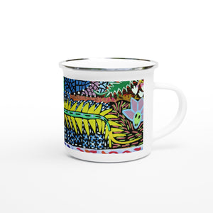 Campfire Enamel Mug : Lizzard by Rhonda Duncan