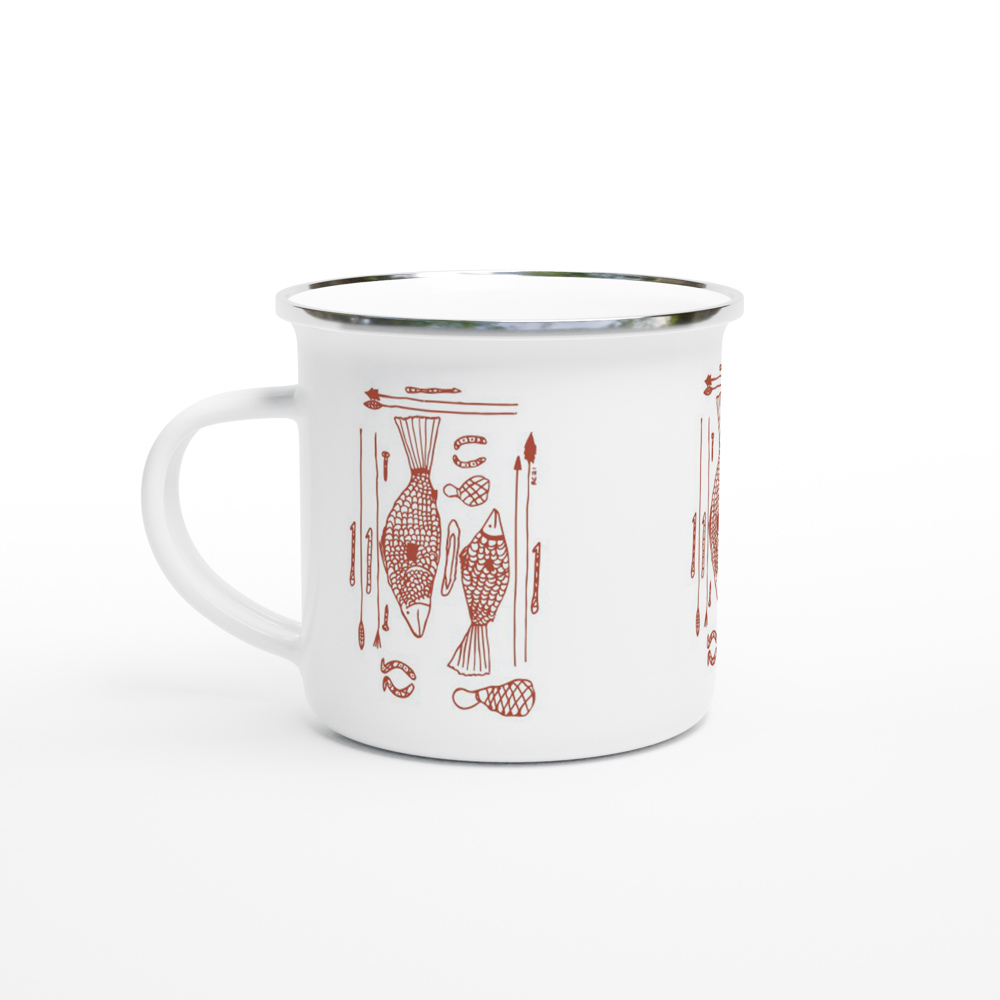 Campfire Enamel Mug (Red Dust): Hunter By Richard Collins