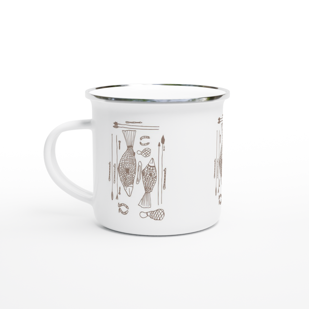 Campfire Enamel Mug (Brown): Hunter By Richard Collins