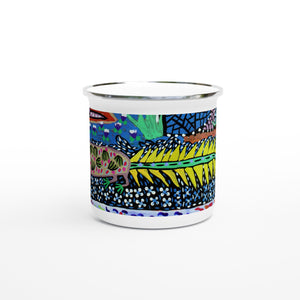 Campfire Enamel Mug : Lizzard by Rhonda Duncan