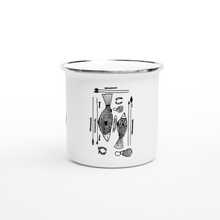 Load image into Gallery viewer, Campfire Enamel Mug (Black) : Hunter By Richard Collins
