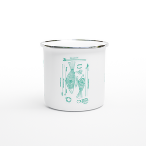 Campfire Enamel Mug (Turquoise) : Hunter By Richard Collins