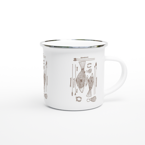 Campfire Enamel Mug (Brown): Hunter By Richard Collins