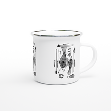 Load image into Gallery viewer, Campfire Enamel Mug (Black) : Hunter By Richard Collins
