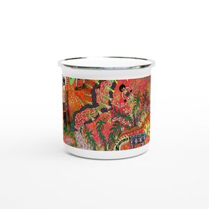 Campfire Enamel Mug : Old People on Country by Rhonda Duncan